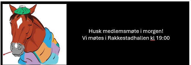 Husk medlemsmøte i morgen kl 19:00