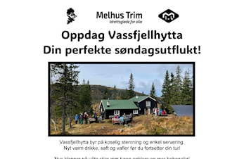 Åpningstider Vassfjellhytta, Høsten 2025