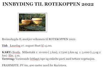 Rotekoppen laurdag 27. august