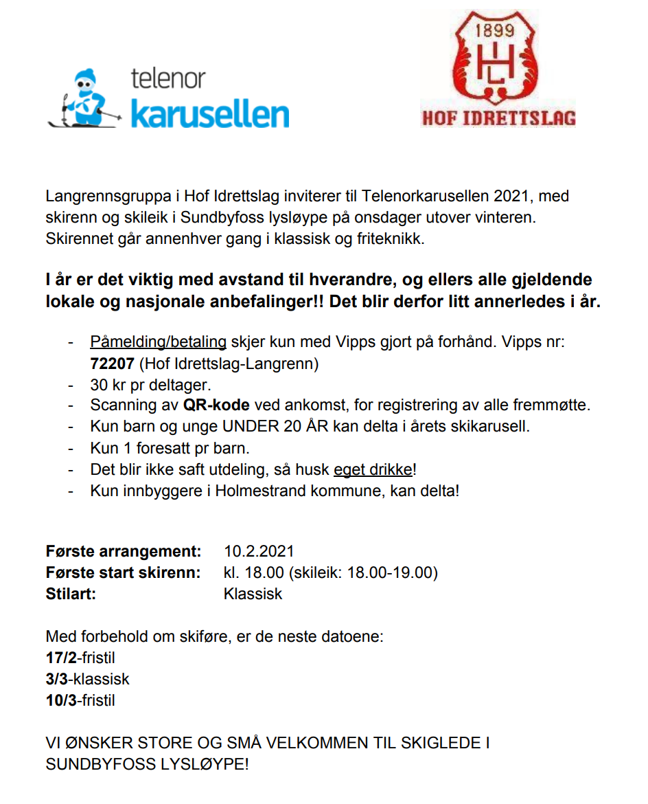 Velkommen til skirenn og skileik!