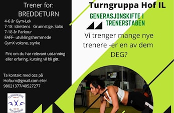 Turngruppa trenger trenere