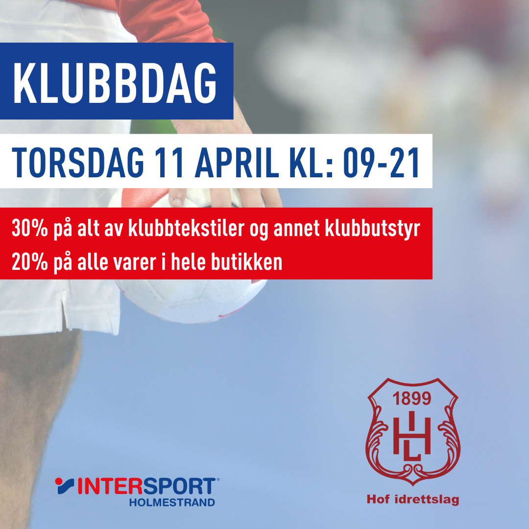 Klubbdag Intersport torsdag 11.04!