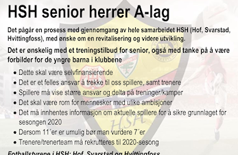 HSH senior herrer A-lag