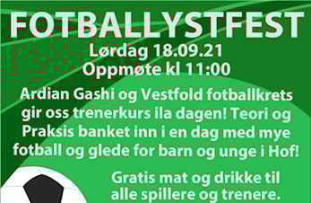 AVLYST! Fotballystfest 2021 AVLYST! NY DATO KOMMER!