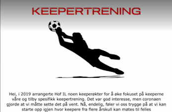 Keepertrening i Hof