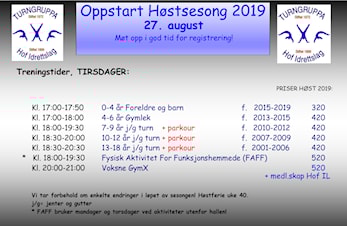 Velkommen til ny turnsesong ☺