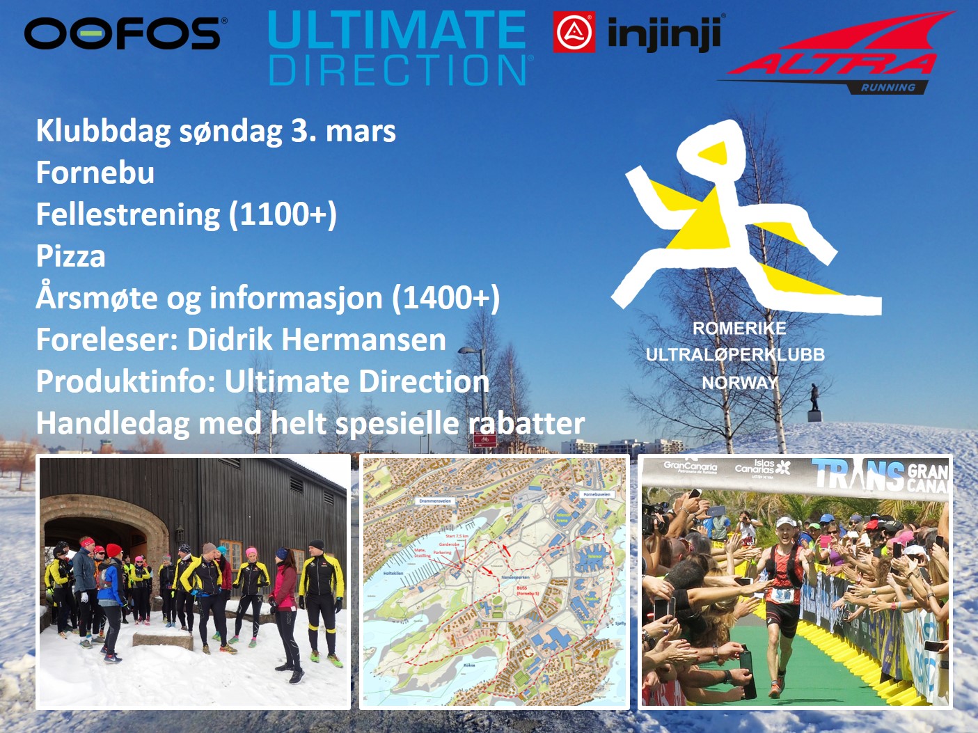 Klubbtreff 3. mars med Didrik Hermansen, fellestrening og mye mer