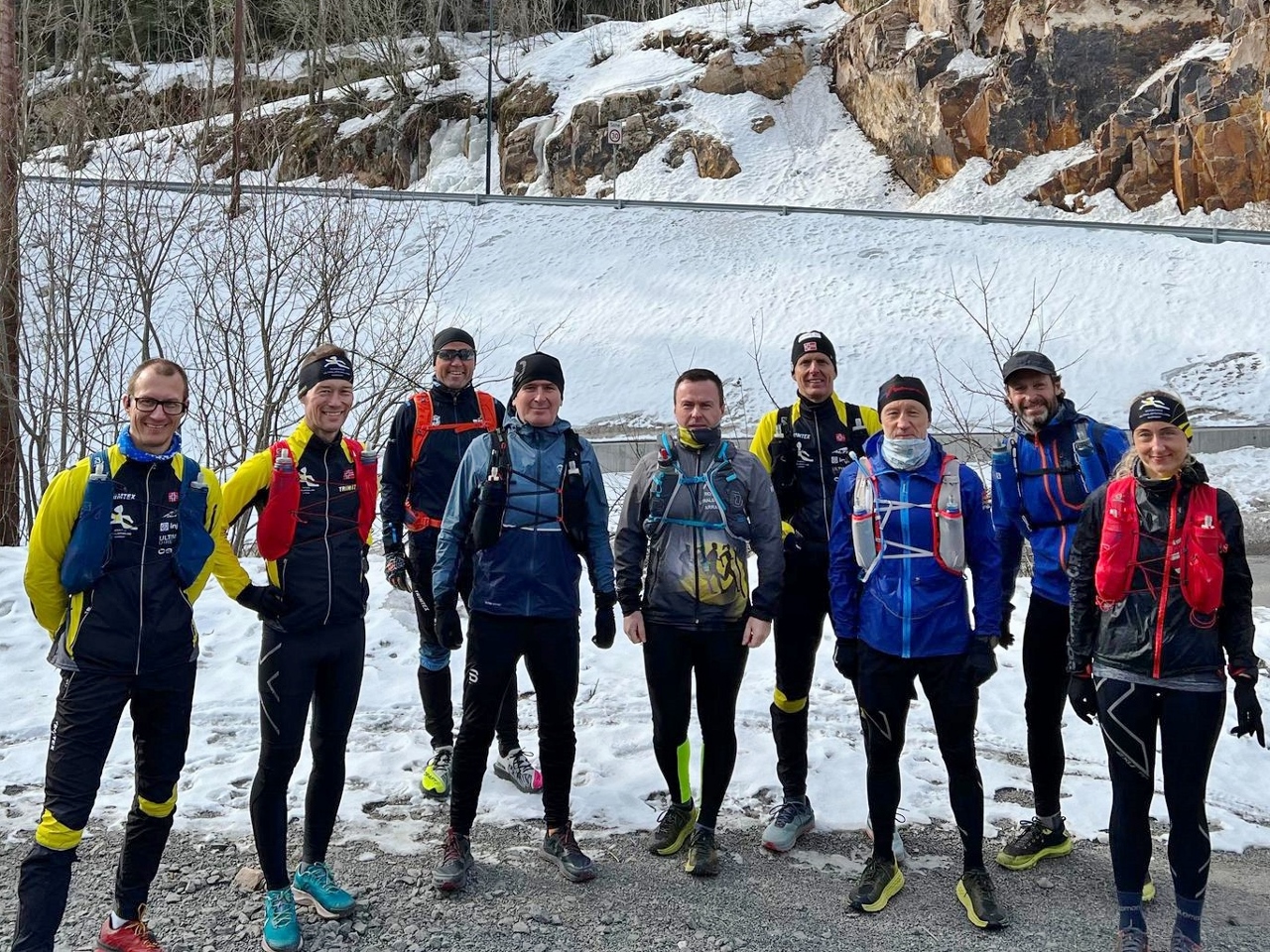 9 deltok på påsketreningstur 1 av 3 i SMVE-løypa, tur 2 av 3 skjærtorsdag