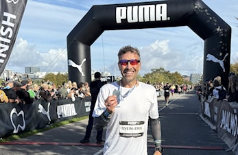 Svein-Erik Bakke løp Malmö Maraton som pacer på 3:45