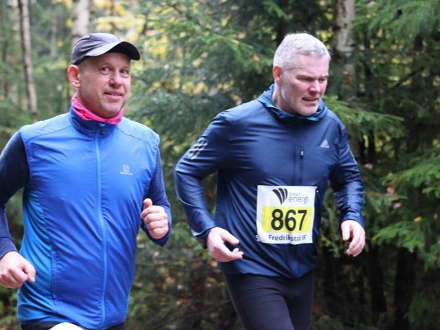 Tore Mortensen og Runar Thorstensen løp Fredrikstad Maraton 