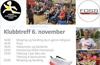 Velkommen til klubbtreff 6. november