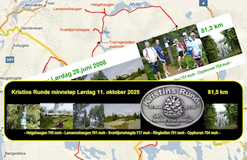Kristins Runde (mimreløp) lørdag 11. oktober UTSOLGT - men vi trenger arrangører