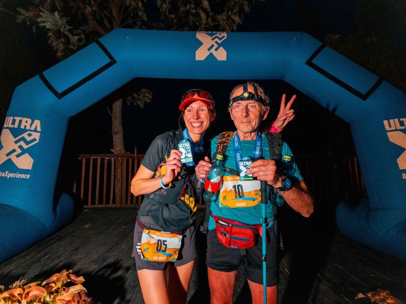 Team Ann-Kristin Mathiesen / Gunnar Fæhn har løpt Ultra X Rwanda 110 km 