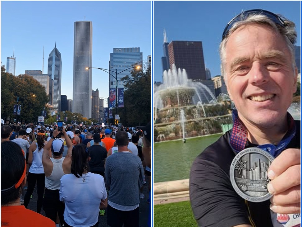 Helge Eide løp Chicago Marathon på 3:33