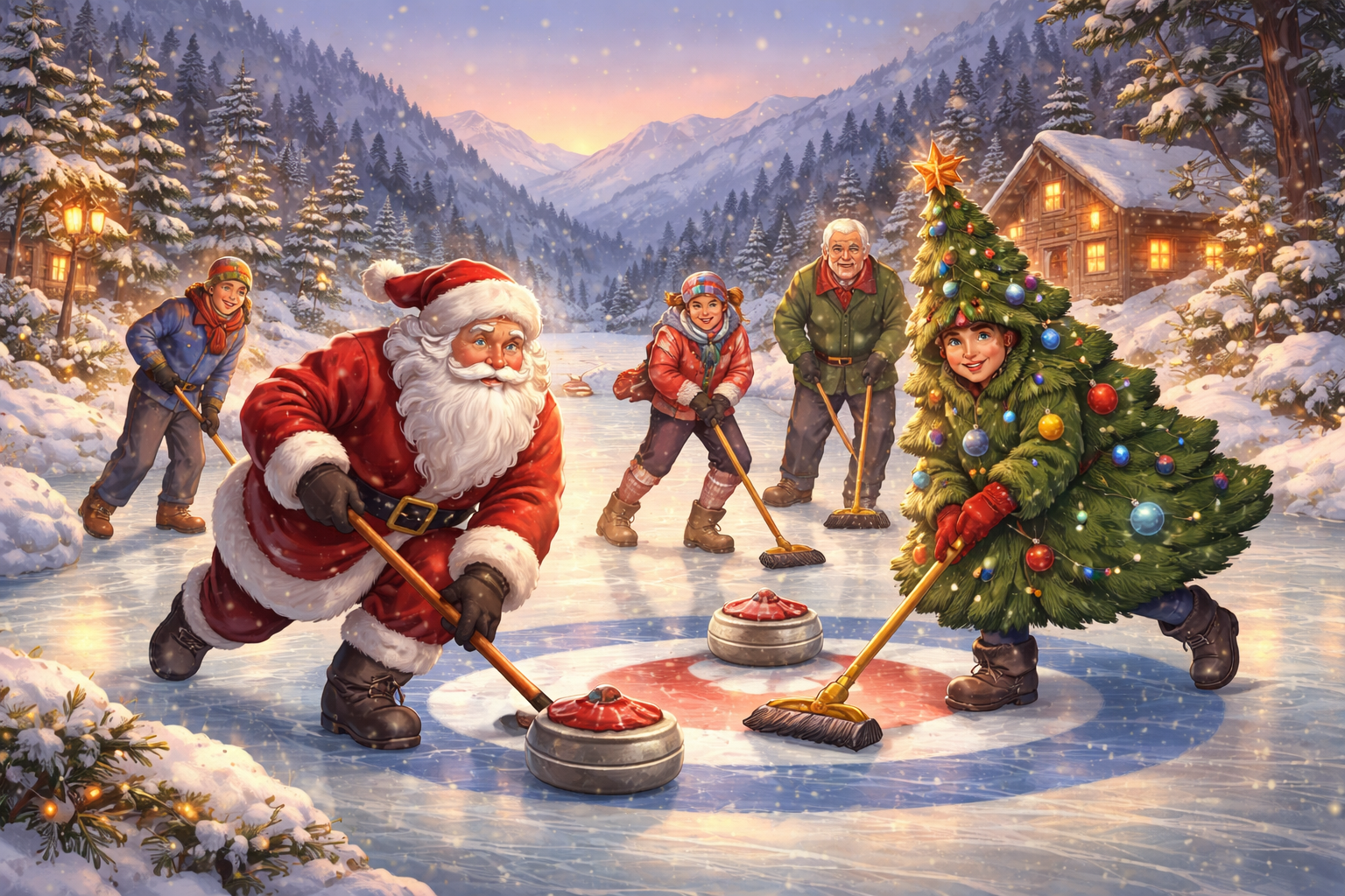 Velkommen til julemoro på curlingisen