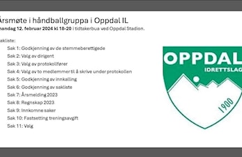 Årsmøte i tidtakerbua for Oppdal håndball IL
