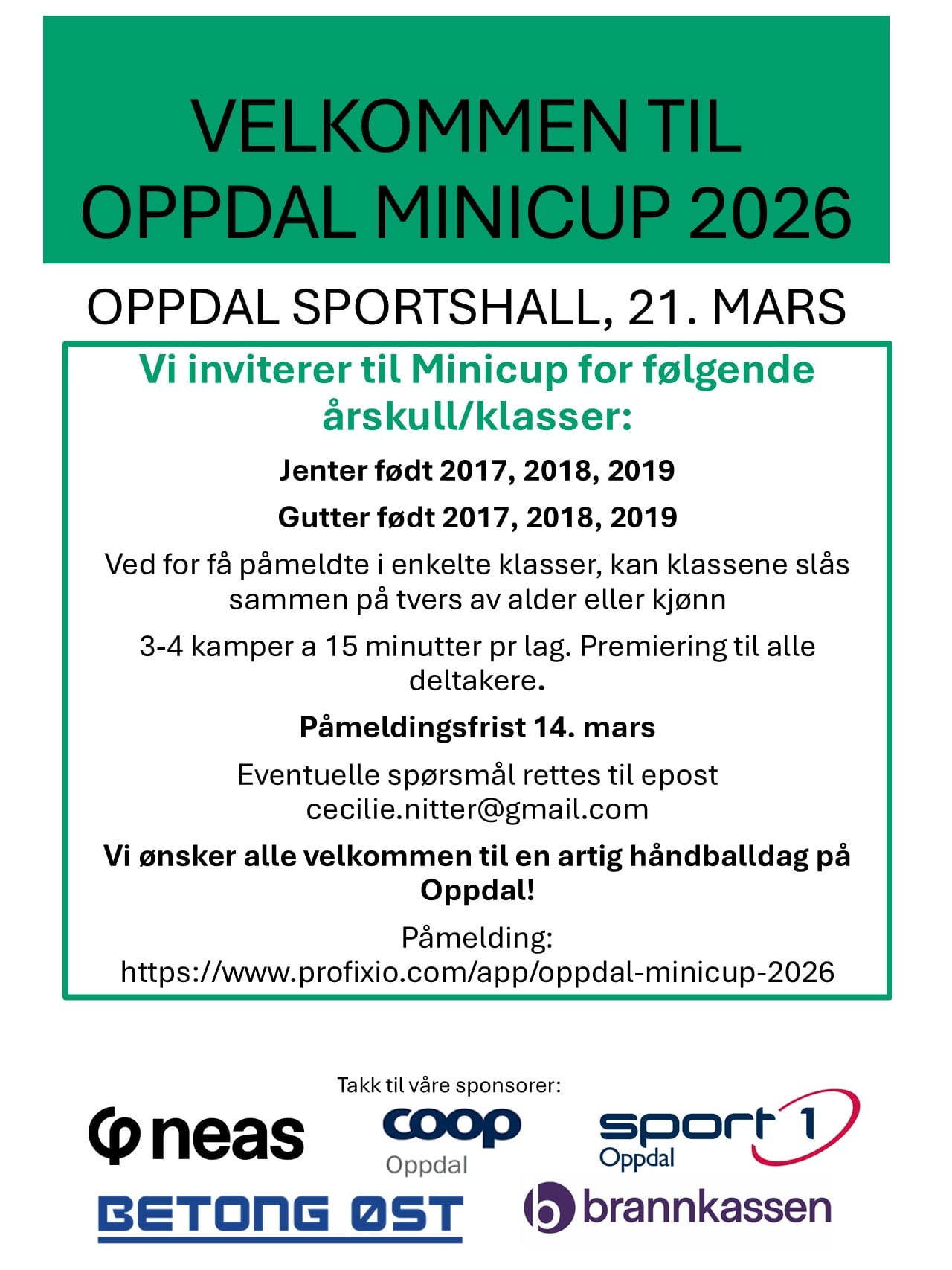 Mini Cup 21. mars 2026!