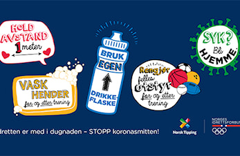 Informasjonsmateriell til idrettslag: STOPP koronasmitten!