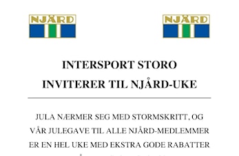 INTERSPORT STORO INVITERER TIL NJÅRD-UKE.