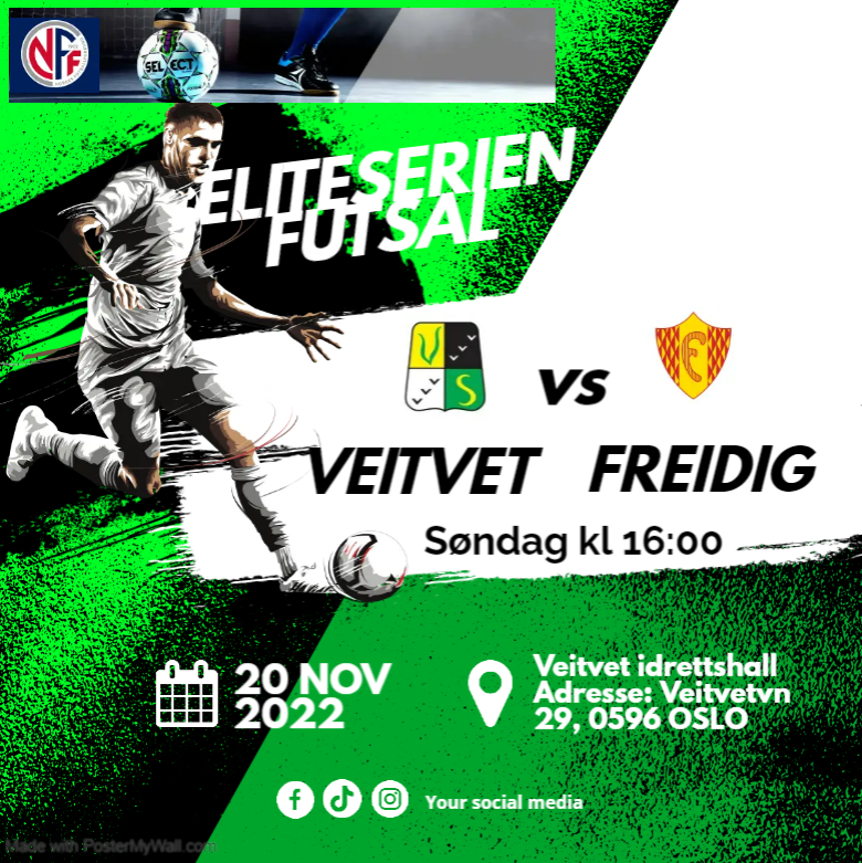 Image for Eliteseriekamp i Veitvethallen. Veitvet vs Freidig Lørdag 20. november kl 16:00