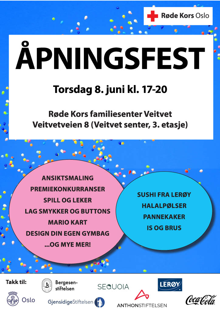 Image for Åpningsfest for Røde Kors familiesenter på Veitvet
