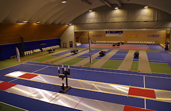 Nedfall fra taket over tribunene i Njårdhallen