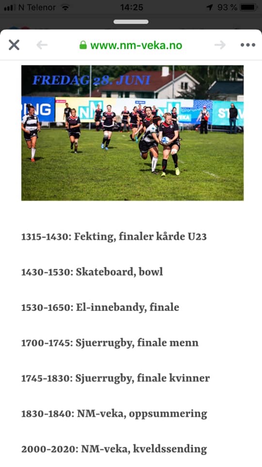 Fekting på TV! - Dekning av U23 NM fra Stavanger 28/6