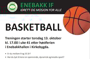 Basketgruppe starter trening