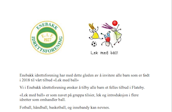 Lek med ball for 2018 barna