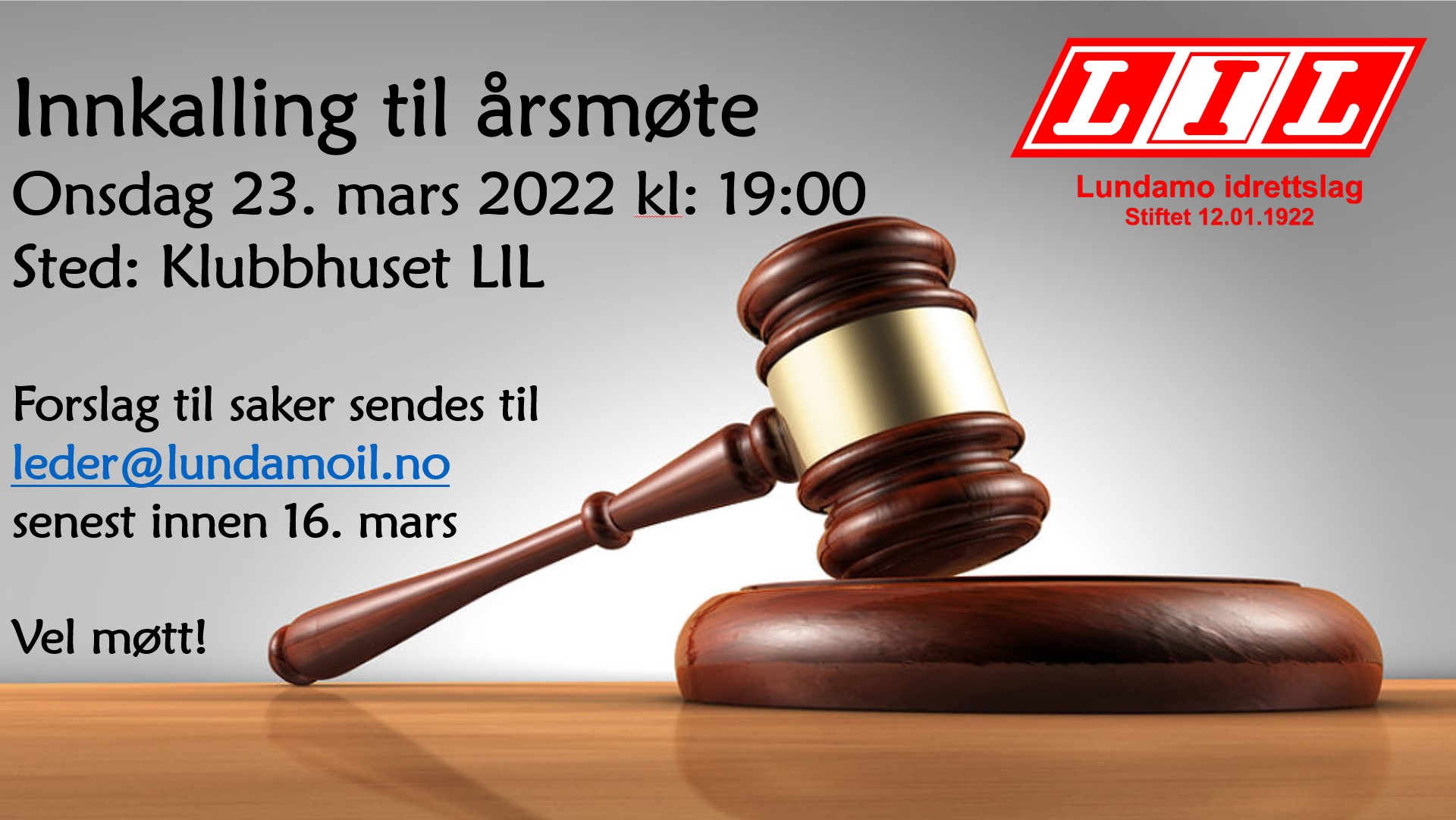 Årsmøte Lundamo Idrettslag