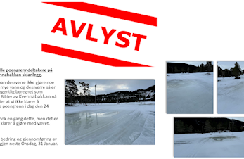 INFO til alle poengrenndeltakere på Kvennabakkan skianlegg.