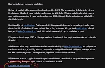 Medlemskontingent 2025 klar for betaling
