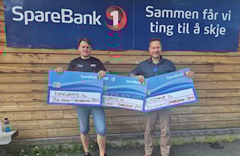 Pengegavedryss til idrettslaget!