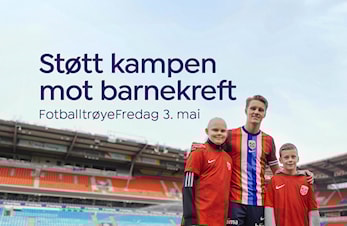 Ta på FotballTrøye på skole, jobb, hjemme - der du er på fredag 3. mai