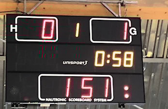 Ny resultat-tavle i hallen