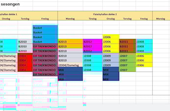Høsten treningstider er avklart