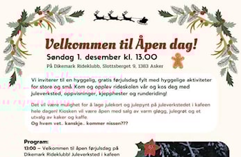 Velkommen til Åpen dag 1 desember