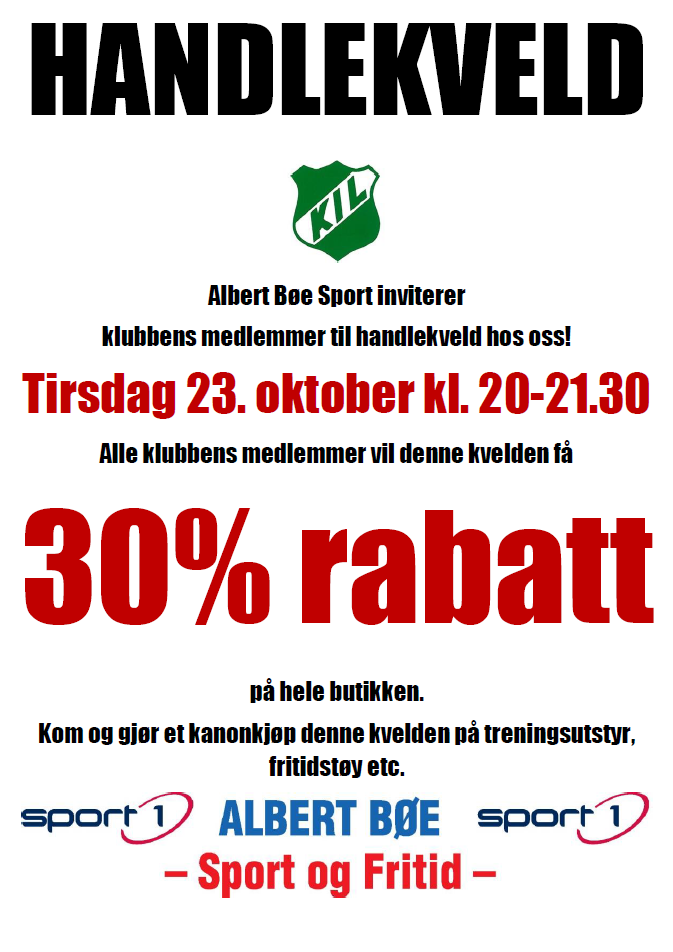 Handlekveld på Albert Bøe Sport1