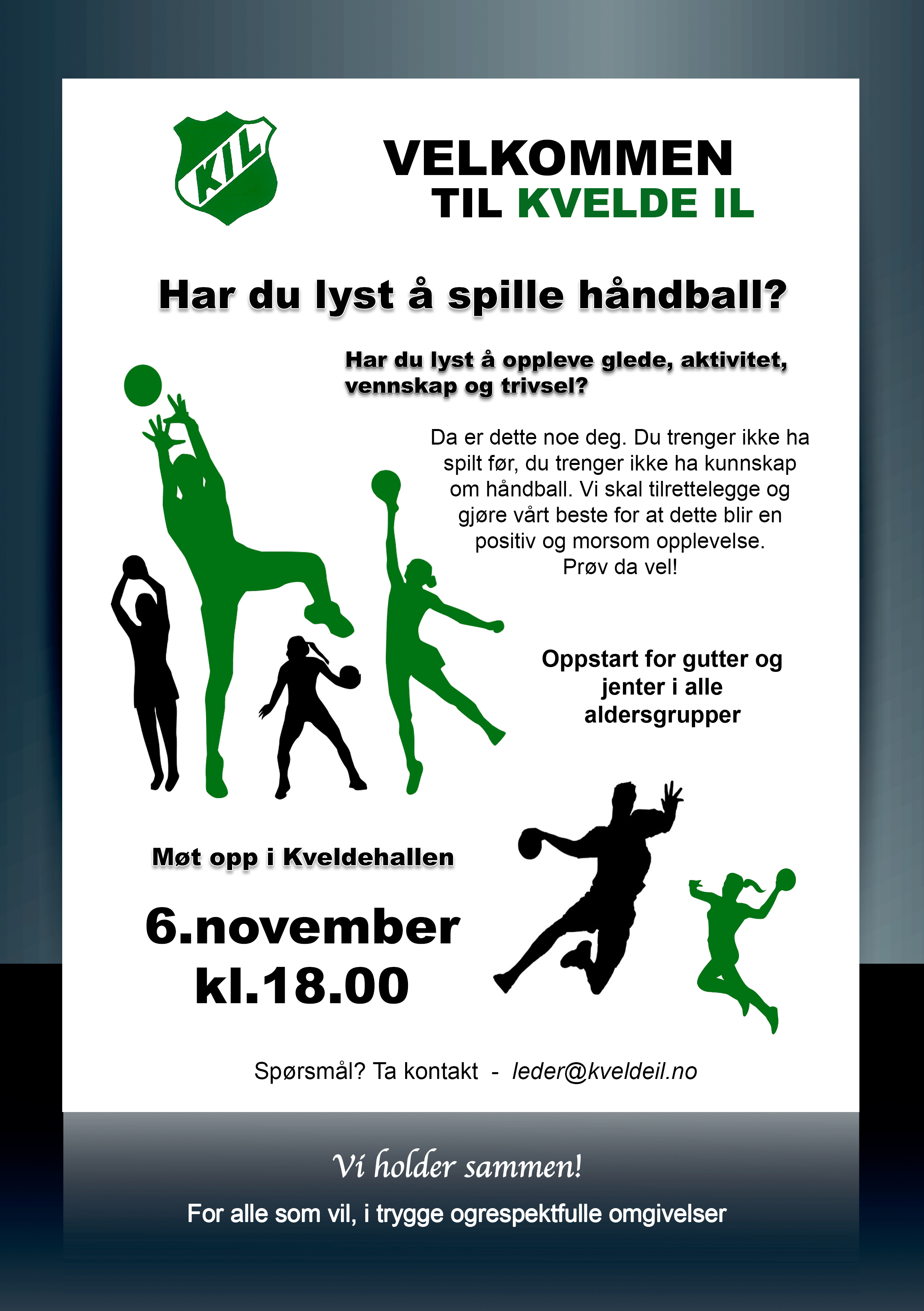 Oppstart håndball 6. november