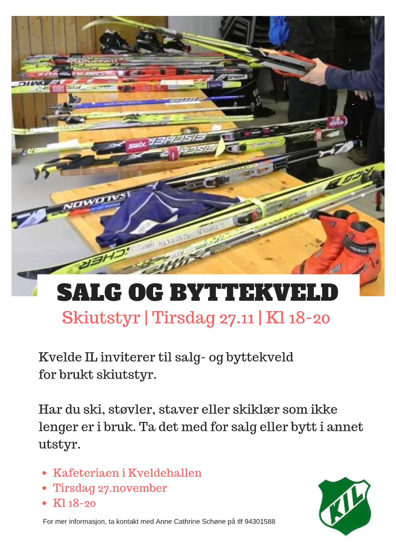 Salg og byttekveld - tirsdag 27.11.2018