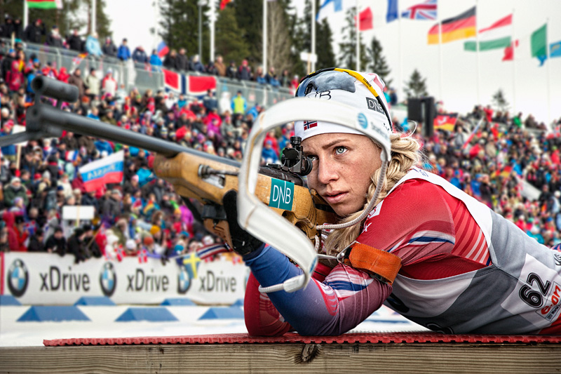 Skiskyting i Kvelde