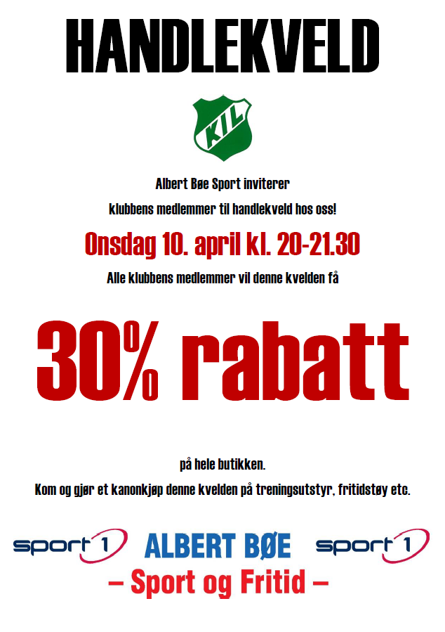 Handlekveld på Albert Bøe Sport1
