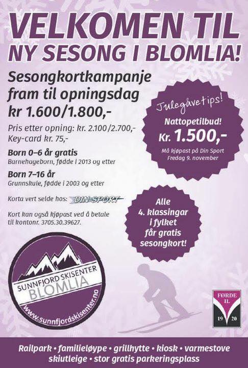 Løp og kjøp sesongkort til kampanjepris før opning.