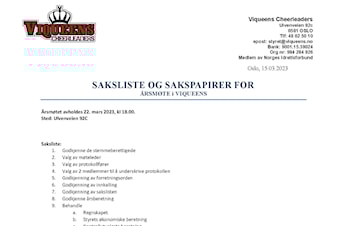 Sakspapirer til årsmøtet 22.mars 2023