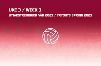 (UKE 3) Oppstart uttakstreninger - Vår 2023 / (WEEK 3) Startup tryouts - Spring 2023