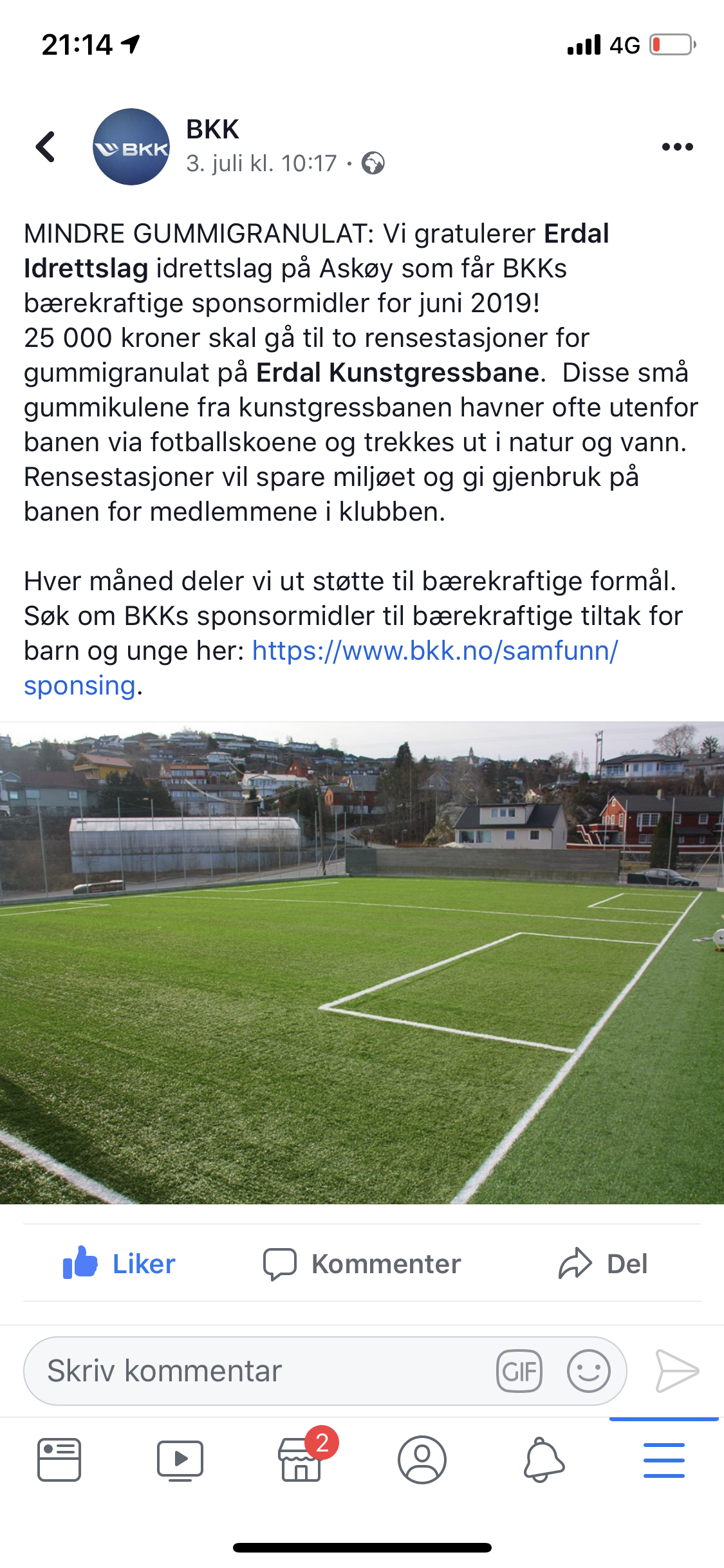 25.000kr fra BKK til rensestastasjoner