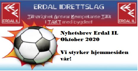 Nyhetsbrev Erdal IL Oktober 2020