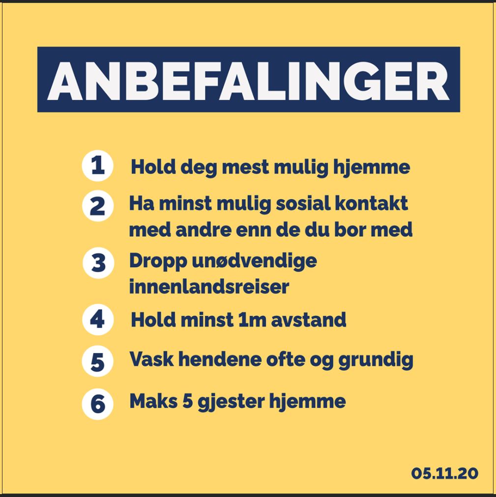 Covid-19 Oppdateringer!