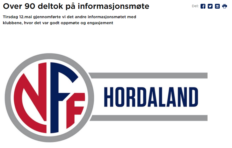 NFF Hordaland informasjonsmøte med klubber