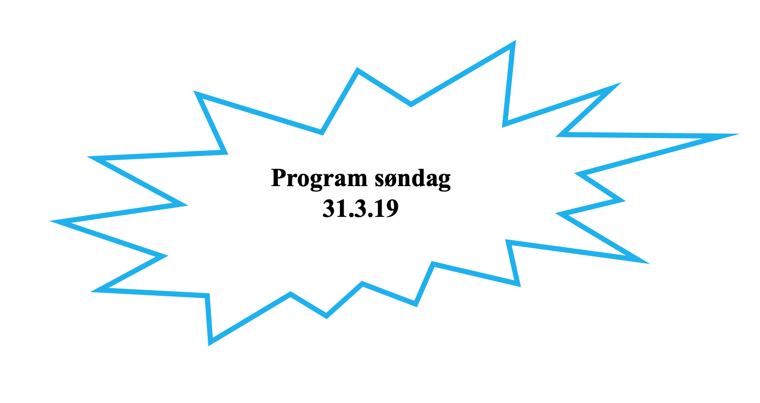 Program søndag 31.3.19